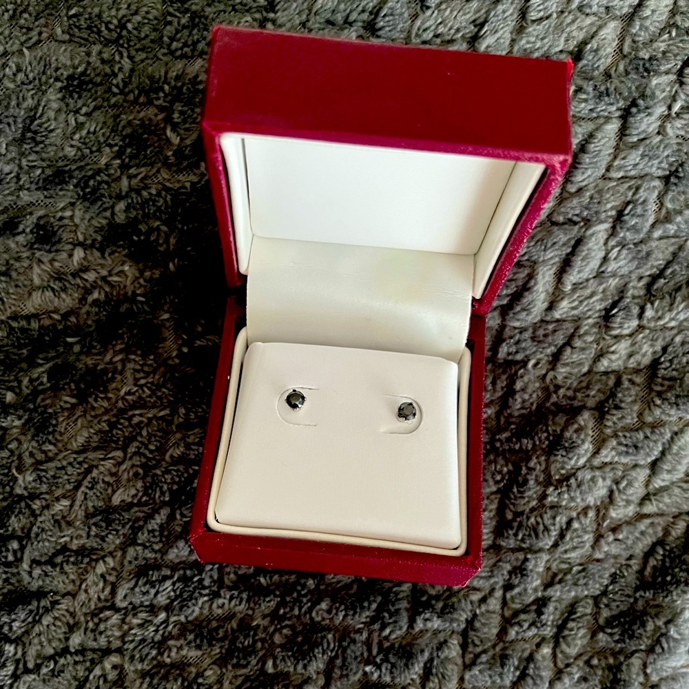 Helzberg Diamonds black diamonds earring studs